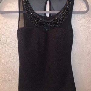 Classy Retro beaded collar tank